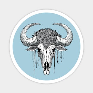 Buffalo skull art Magnet